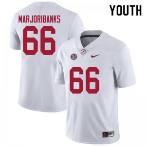 NCAA Youth Alabama Crimson Tide #66 Alec Marjoribanks Stitched College 2020 Nike Authentic White Football Jersey KS17W31CV